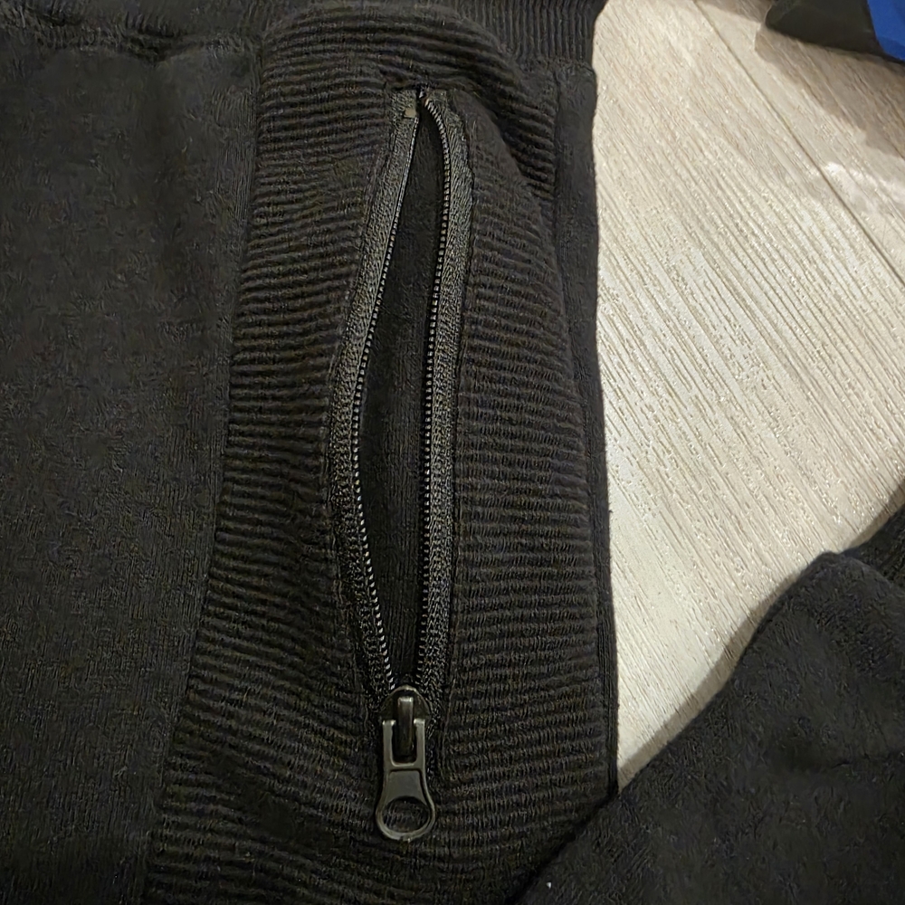 Urban Heritage Black Jogger Sweatpants Size Small Minimalist Athleisure Zip Pock - Picture 7 of 10